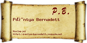 Pántya Bernadett névjegykártya