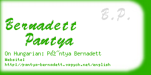 bernadett pantya business card